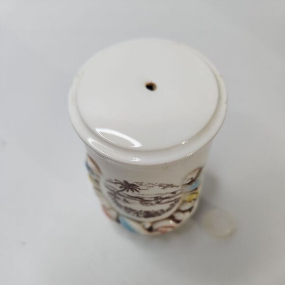 Vintage St. Thomas Seashell Salt And Pepper Shakers, ceramic - Picture 4 of 11